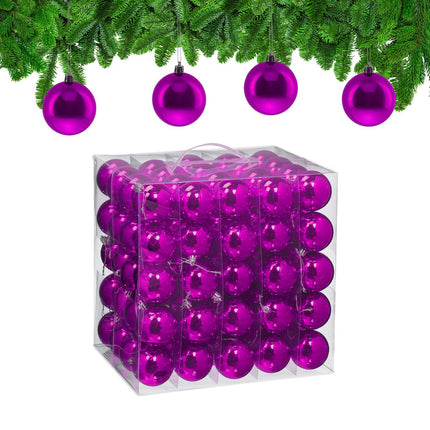 Set of 100 Glossy Christmas Tree Baubles