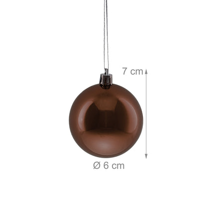 Set of 100 Glossy Christmas Tree Baubles