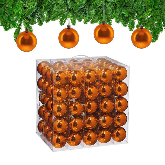 Set mit 100 glänzenden Christbaumkugeln