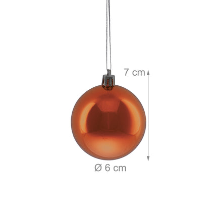 Set of 100 Glossy Christmas Tree Baubles