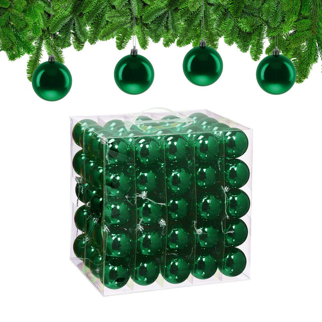 Set aus 100 glänzenden Weihnachtsbaumkugeln