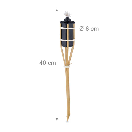 10er Set Gartenfackeln 40cm