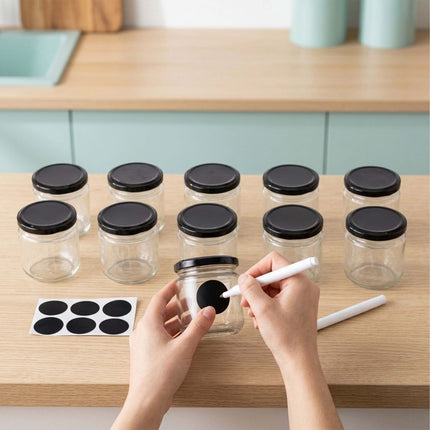 10er-Set Einmachgläser mit luftdichten Deckeln, 200 ml