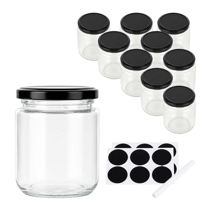 10er-Set Einmachgläser mit luftdichten Deckeln, 200 ml