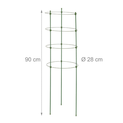 Set of 10 Plant Supports 90 cm