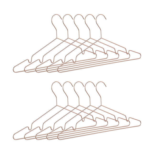 Set of 10 Rosé-Golden Coat Hangers