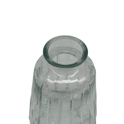 Set of 10 Textured Glass Decorative Vases
