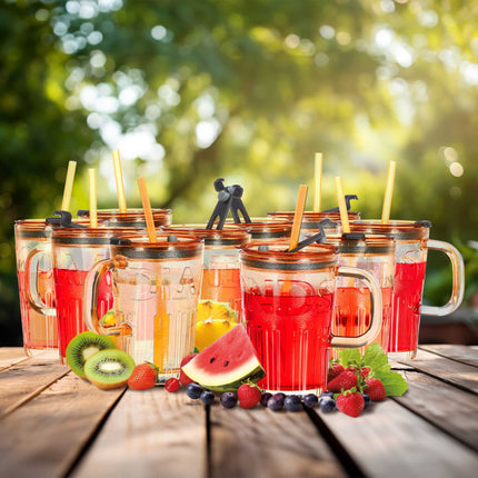 Set of 10 drinking glasses with handles