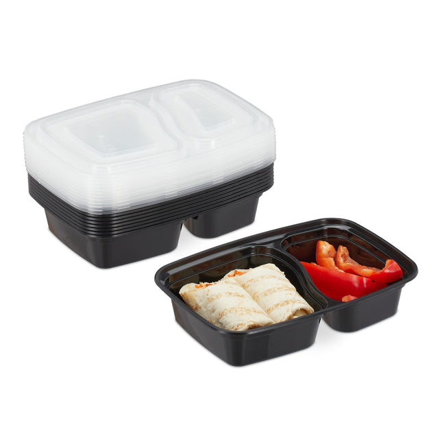 Set aus 10 Meal-Prep-Boxen, 2 Fächer