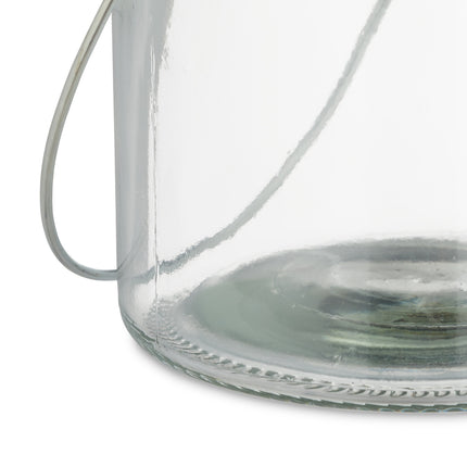 12er Set Glas-Kerzenlaternen mit Griffen