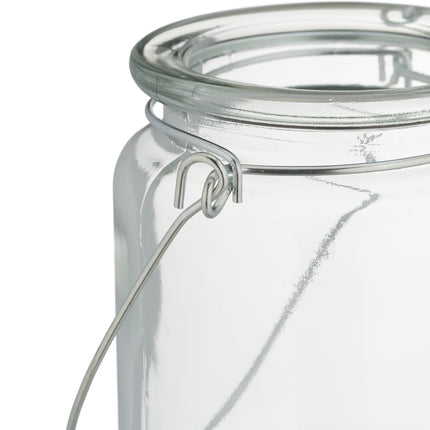 12er Set Glas-Kerzenlaternen mit Griffen