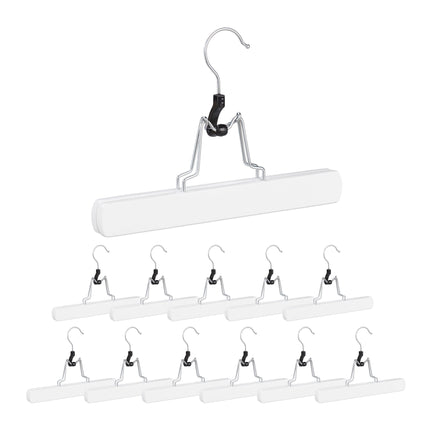 Set of 12 White Trouser Hangers