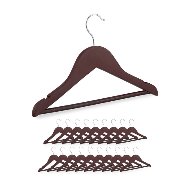 Set of 20 wooden clothes hangers for children