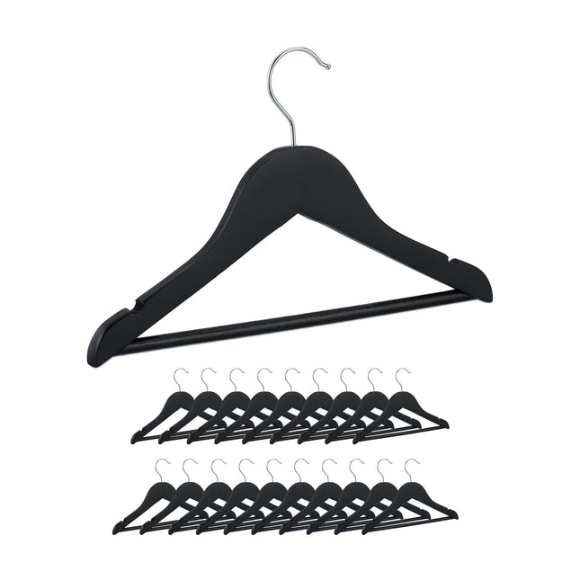 Set of 20 wooden clothes hangers for children