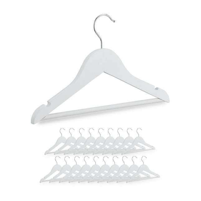 Set of 20 wooden clothes hangers for children
