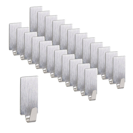 Set aus 24 rechteckigen selbstklebenden Haken