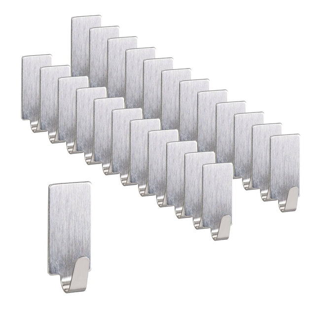 Set aus 24 rechteckigen selbstklebenden Haken