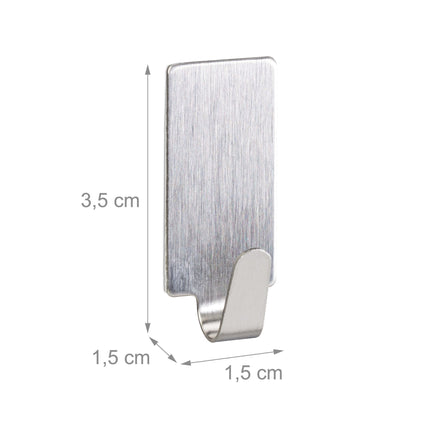 Set aus 24 rechteckigen selbstklebenden Haken