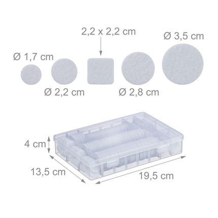 Lot de 272 patins en feutre autocollants
