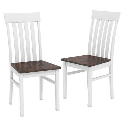2er-Set Esszimmerstühle ohne Armlehnen, ergonomisch, Braun
