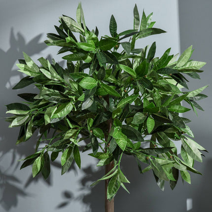 Künstlicher Lorbeerbaum im 2er-Set, 90cm, Zementtopf, für Innen/Außen