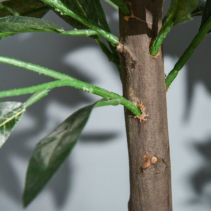 Künstlicher Lorbeerbaum im 2er-Set, 90cm, Zementtopf, für Innen/Außen