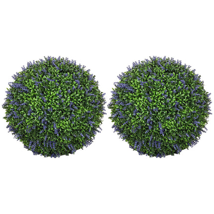 Artificial lavender: 42cm ball shaped plant for home and office