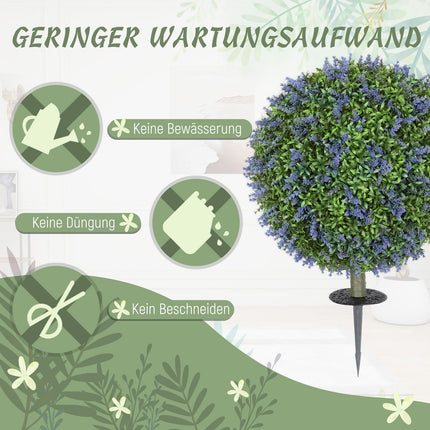 Set van 2 kunstplanten lavendel 60 cm kunstplanten met UV-bescherming Kunstplant zoals echt met grondpinnen voor slaapkamer woonkamer kantoor tuin moderne decoratie |