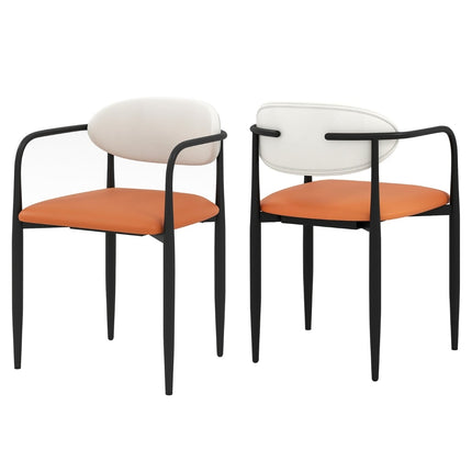 Set of 2 Dining Chairs with Padded Seat & Backrest