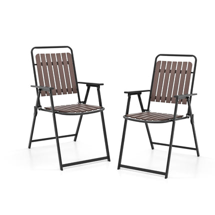 2er-Set Klappstühle für die Terrasse – 180 kg, Lattenrostsitz aus PP