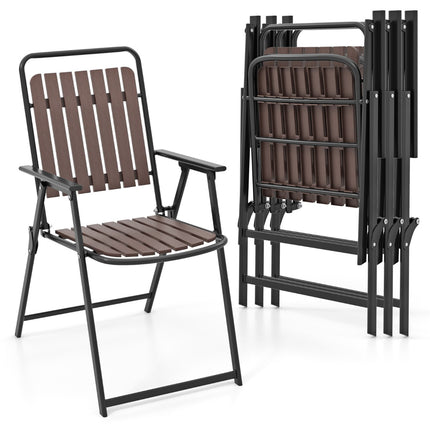 2er-Set Klappstühle für die Terrasse – 180 kg, Lattenrostsitz aus PP
