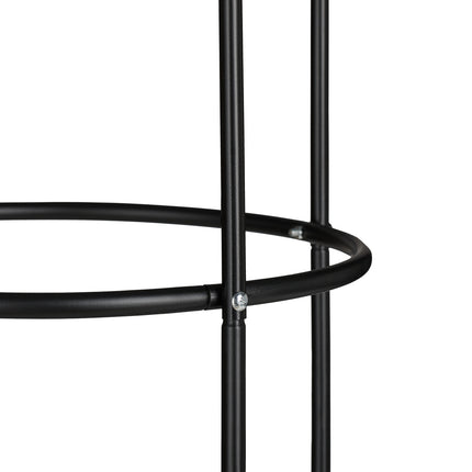 Set of 2 Garden Obelisks 200 cm Black