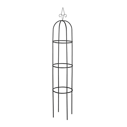 Set of 2 Garden Obelisks 200 cm Black