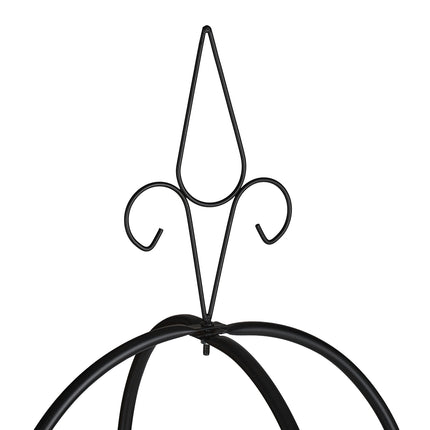 Set of 2 Garden Obelisks 200 cm Black