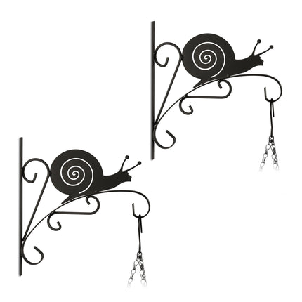 Set of 2 Hanging Basket Brackets Snail