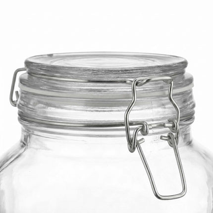 Set of 2 Large Glass Preserving Jars with Lids, 3L