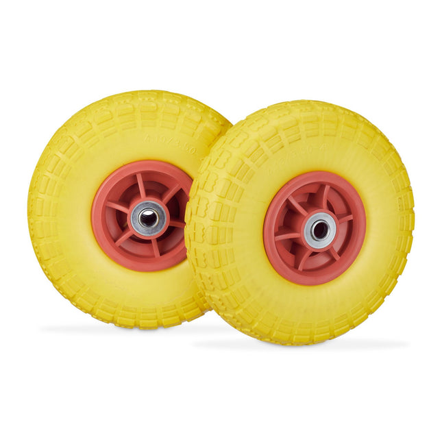Set mit 2 PU-Schubkarrenreifen 4.1/3.5-4