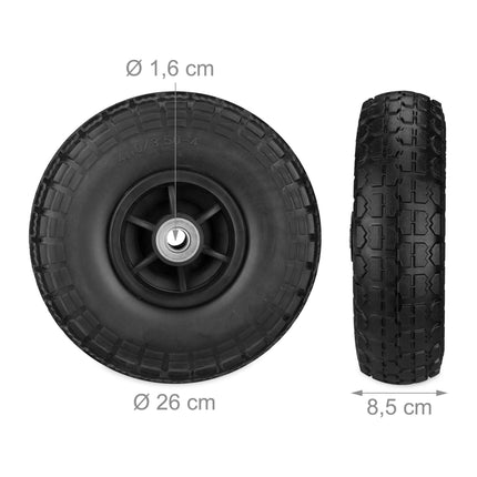 2er Set PU Schubkarrenreifen 4.1/3.5-4