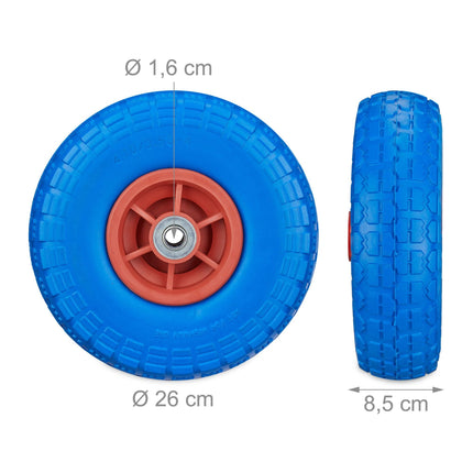 2er Set PU-Schubkarrenreifen 4.1/3.5-4