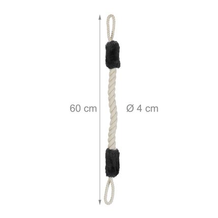 2er-Set Seil-Türstopper in Schwarz