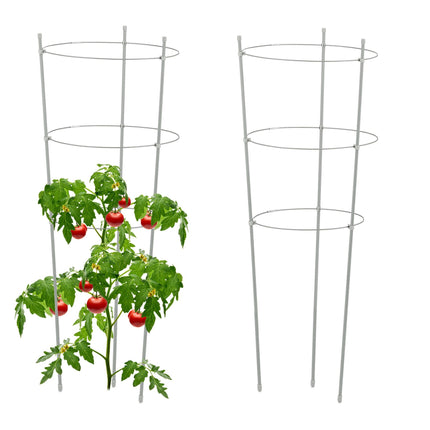 2 runde graue Spaliergitter, 76 cm