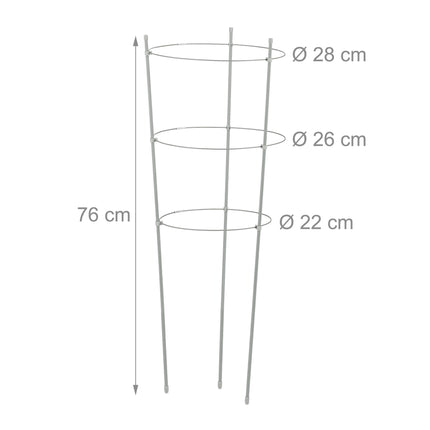 2 runde graue Spaliergitter, 76 cm