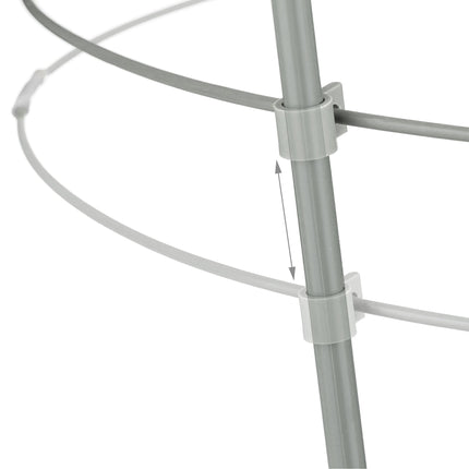 2 runde graue Spaliergitter, 76 cm