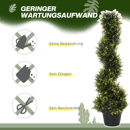 Große 90 cm Zedern-Spiralpflanze im Topf – Deko für drinnen und draußen