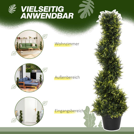 Große 90 cm Zedern-Spiralpflanze im Topf – Deko für drinnen und draußen