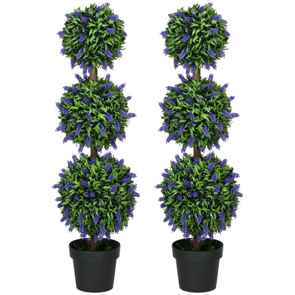 Large artificial lavender trees, UV resistant for home and office