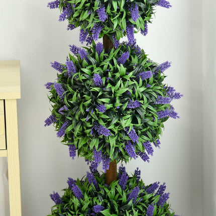 Large artificial lavender trees, UV resistant for home and office