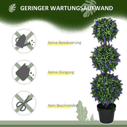 Large artificial lavender trees, UV resistant for home and office