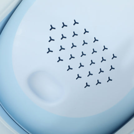 Faltbares Anti-Rutsch-Babybadewannen-Set, hellblau, für Kleinkinder