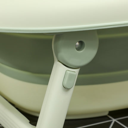 Faltbare rutschfeste Babybadewanne mit Kissen, 2er-Set, grün